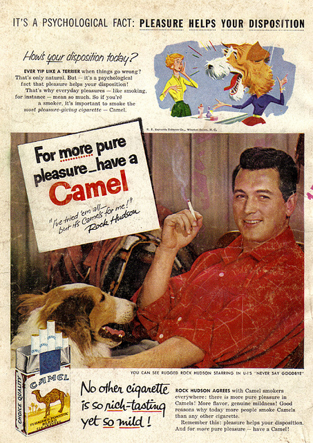 Een oude advertentie voor Camel